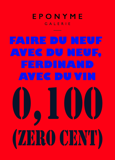 Expositon collectif 0,100 à Galerie Eponyme, Bordeaux, carnets d'artistes