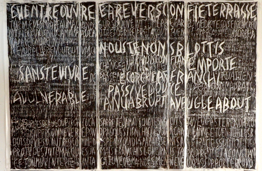 Emmanuel Aragon, frottage d'armore ancenne gravée, 2017, graphite sur papier