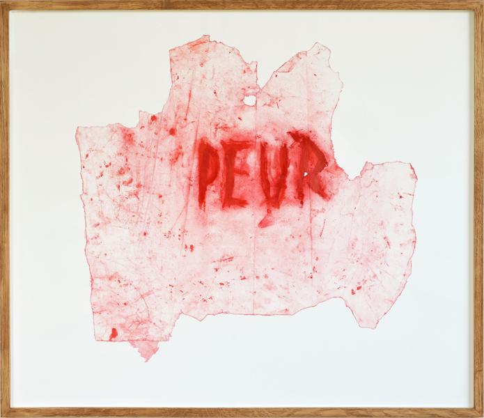 Peur, Emmanuel Aragon, dessin, 2018, pigment, encre pastel et huile sur papier, exposition groep à la galerie le 69