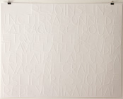 Rejoins l'instinct irraisonné, série Dans ta peau, série de 72 dessins, embossage sur papier chiffon, 50x65 cm chacun, 2010, Emmanuel ARAGON