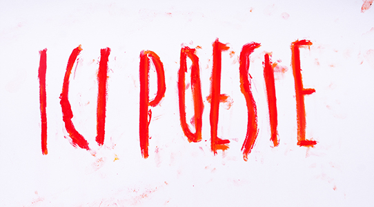 IciPoésie, festival de poésie à Bègles, 2024, visuel pastel sur papier, Emmanuel Aragon