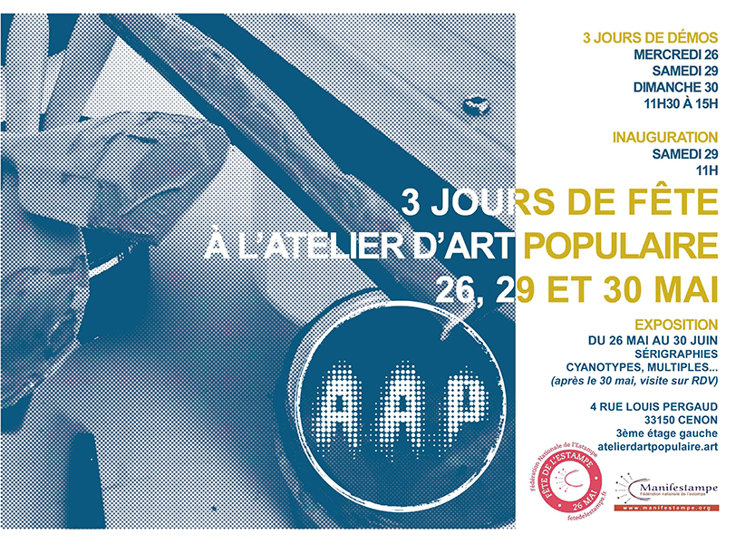 Affiche fête de l'estampe à l'Atelier d'Art Populaire, 2021