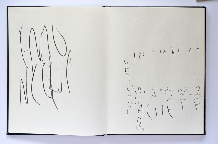 Emmanuel Aragon, 201/in progress, carnet, graphite sur papier