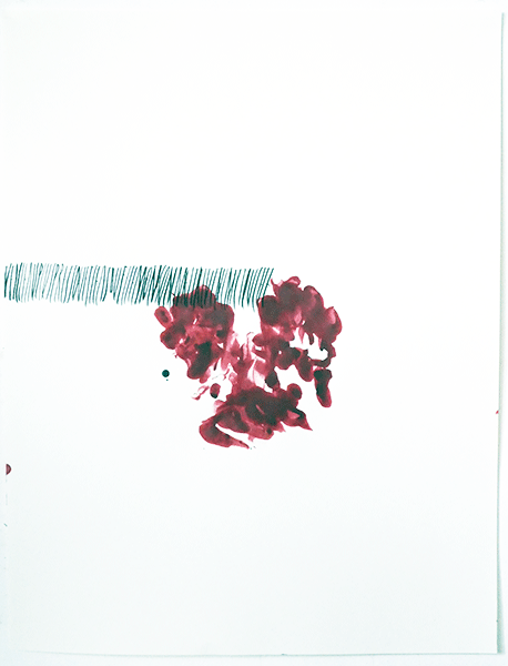 Emmanuel Aragon, Encre et pierre noire sur papier, 2021, série A fleur de peaux