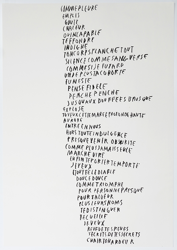 Comme pleure, Emmanuel Aragon, Chants pour quitetr, 2024, pastel sur papier