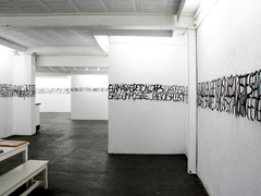 Emmanuel Aragon, Précipite-toi, installation in situ, exposition personnelle à l'espace29, Bordeaux, 2010